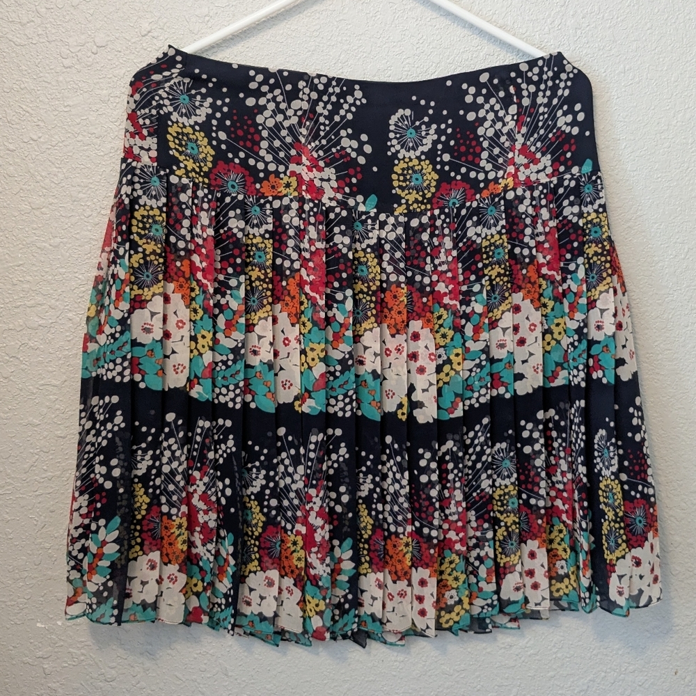 Nanette Lepore Multicolor Floral A-Line Skirt Size 6